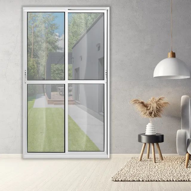 Porta Sacada Duas Folhas Alumínio Branco - Foto 2