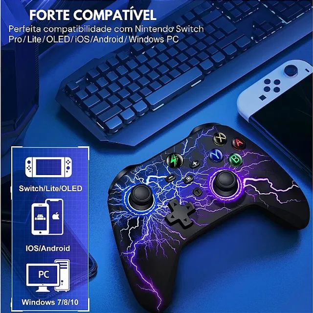 Controle Bluetooth Nintendo Switch, Pc, Android e iOS, Led  - Knup em São Luís ma  - Foto 5