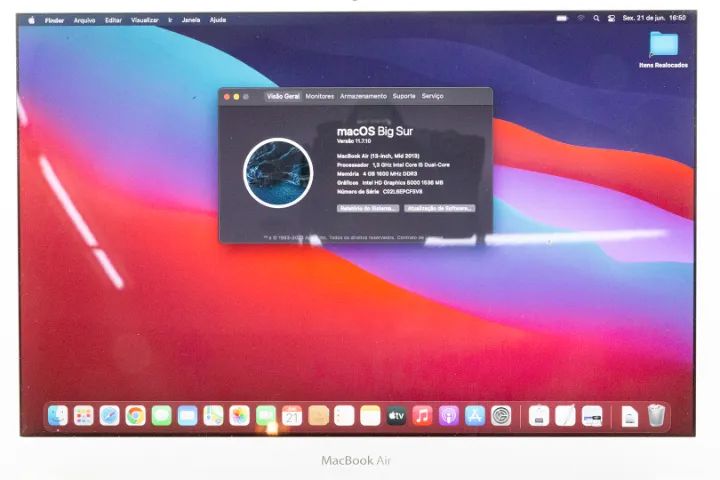 Macbook Air A1466 2013 Intel I5 Ssd 250gb Ram 4gb 13' - Foto 4