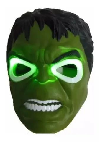 Mascara Infantil Brinquedo Herói Hero Hulk  Hulk Com Luzes - Foto 2