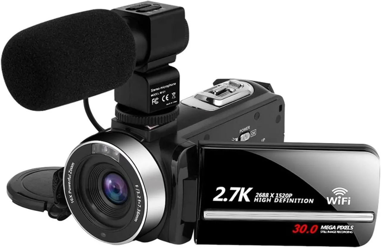 câmera web Câmera de vídeo WiFi 2,7 K VLOGGING