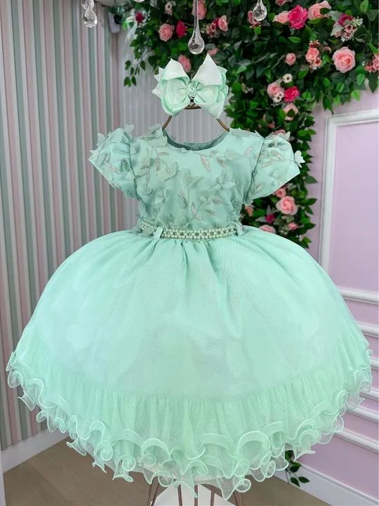 Vestidos de Festa Luxo para Bebês - 3 meses a 3 anos - Foto 5
