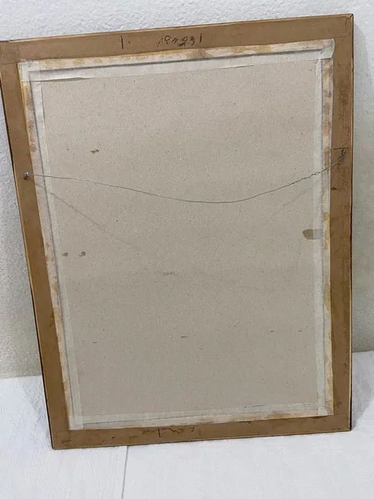 Quadro religioso em madeira com pintura de Jesus - Foto 3