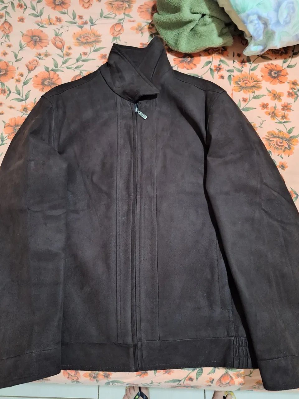 Casaco de couro masculino