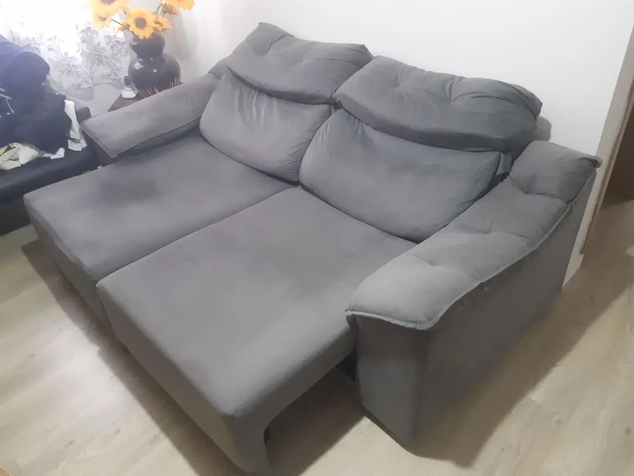 Sofá de canto cinza confortável - Foto 2