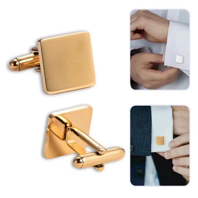 Abotoaduras douradas semi-novas