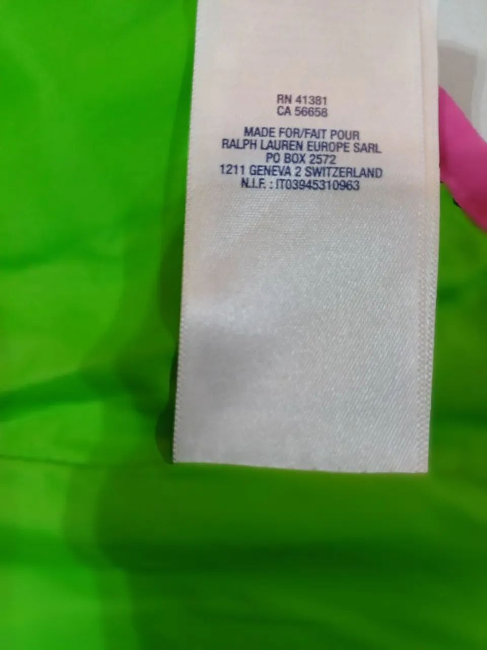 Colete forrado Ralph Lauren semi-novo, verde e pink , tam.2  - Foto 5