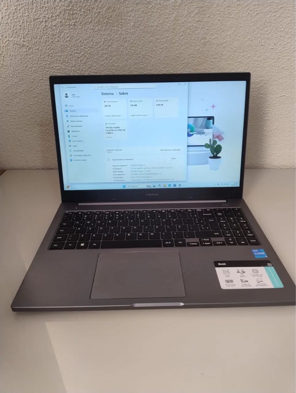 Notebook Samsung core i5 11º 8gb de ram ssd nvme de 256gb  - Foto 4