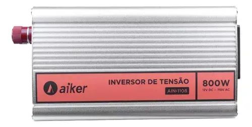 Inversor De Tensão 800w Nominal 1600w Pico Conversor De Energia 12v 110v - Foto 4