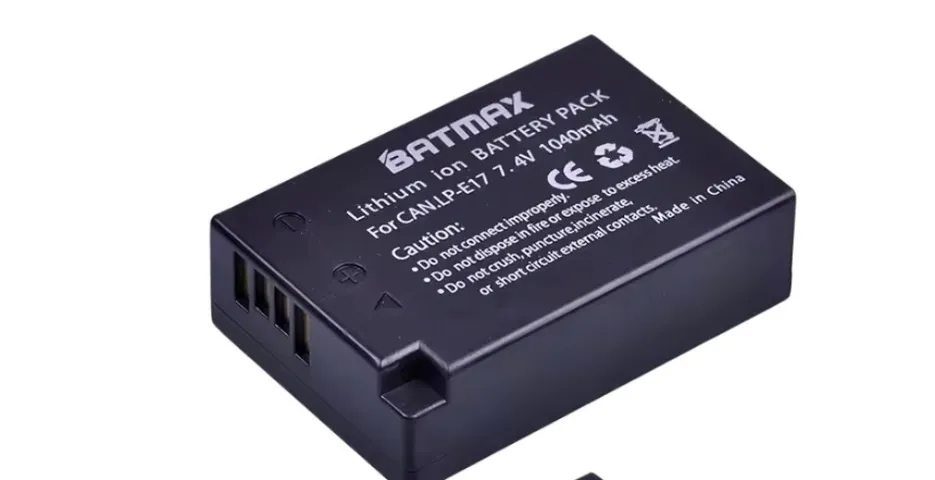 Bateria Lp-E17 + Carregador Usb Para Câmeras Canon T6i Sl2 Sl3 T7i Rp R8 200D M3 M6