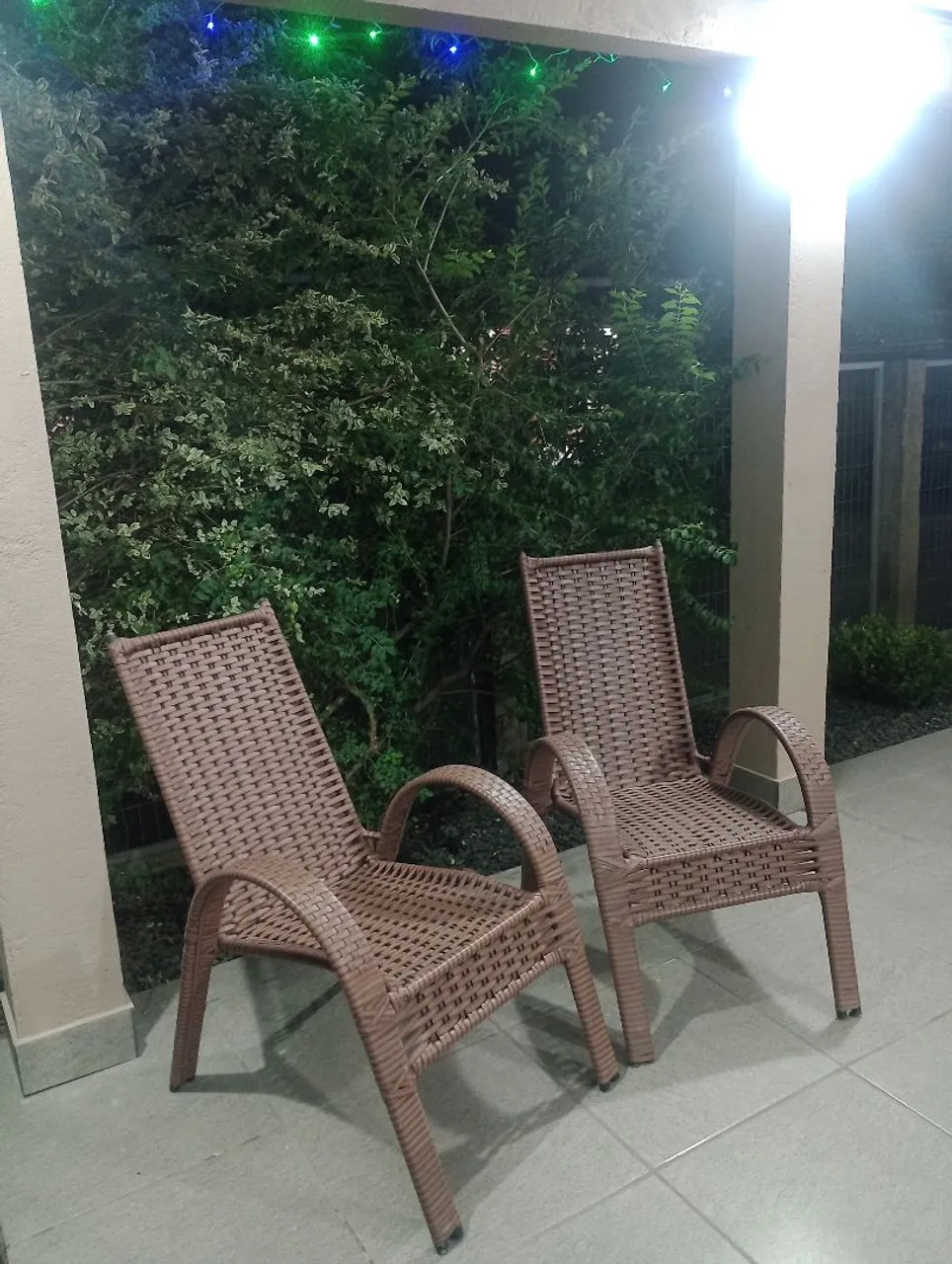 Conjunto de Cadeiras de Jardim em Rattan