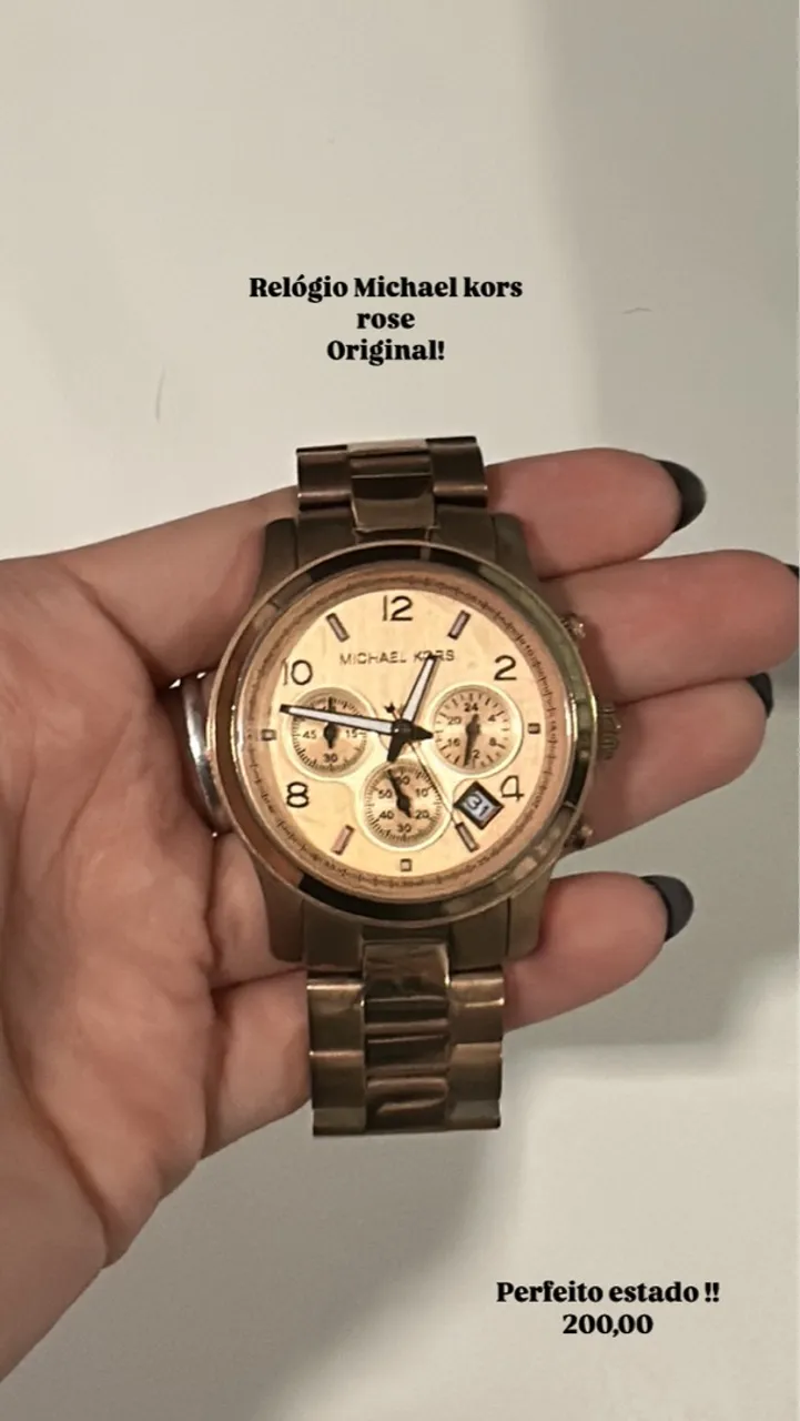 Relógio Michael Kors Rose Original