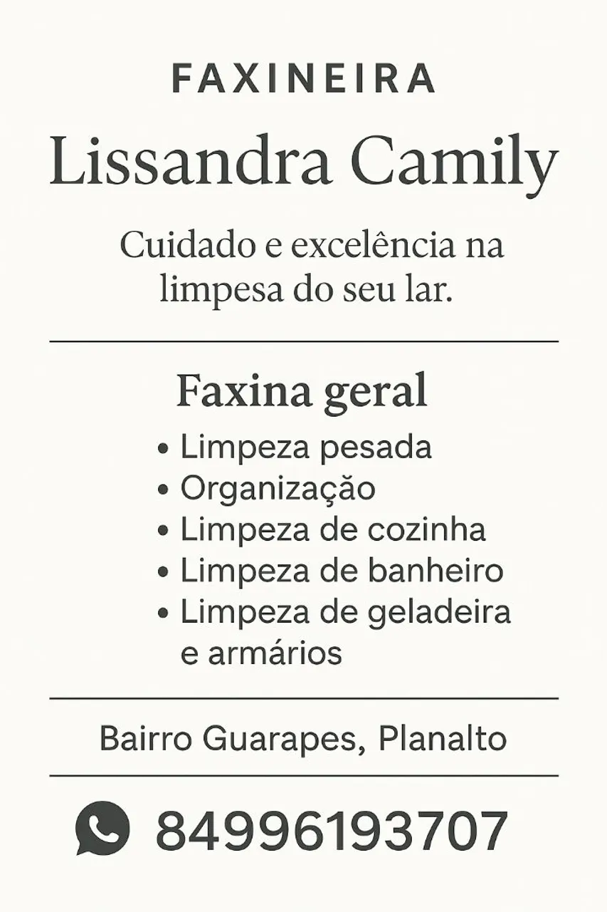 FAXINA GERAL