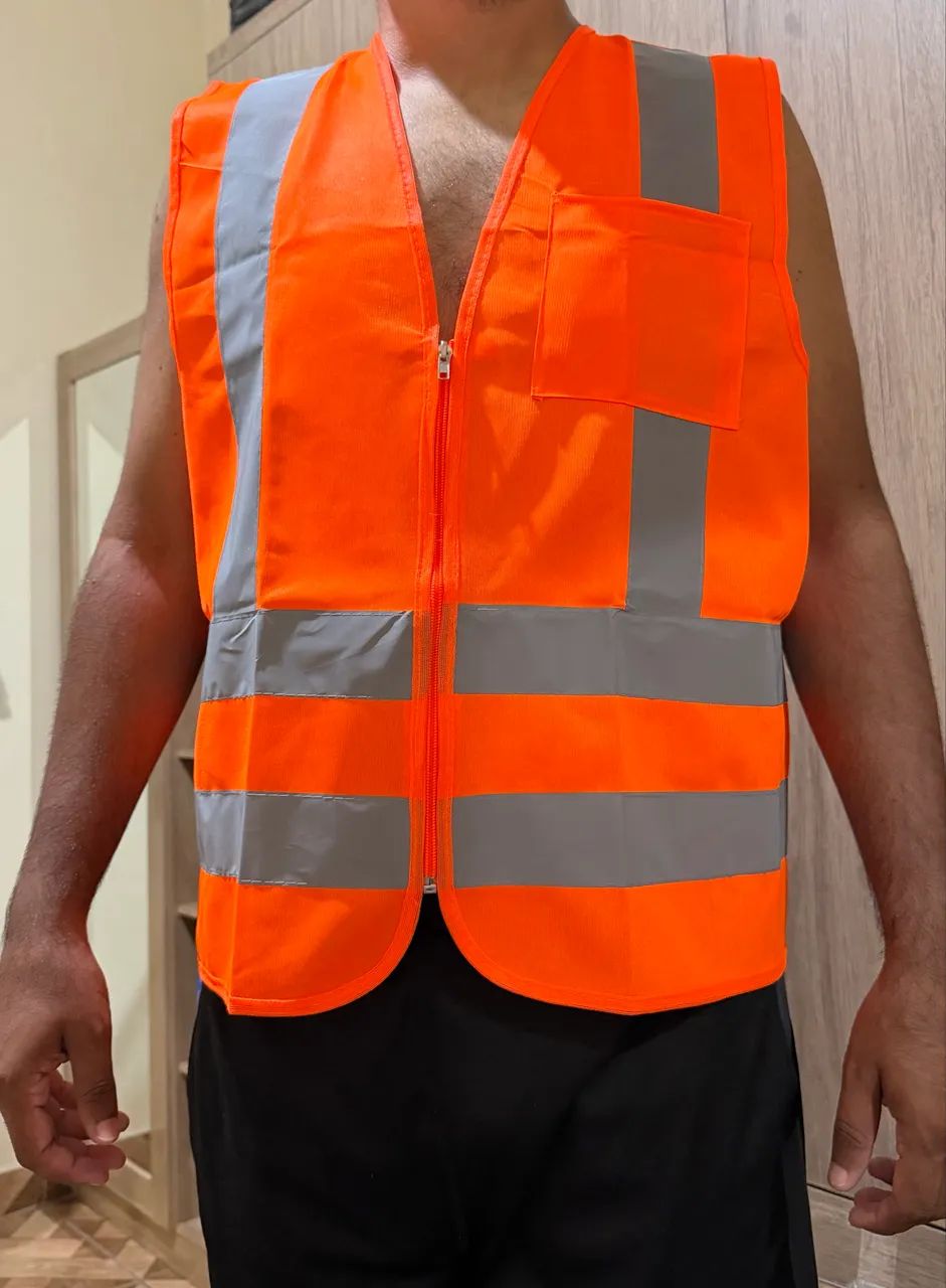 Colete Refletivo com Zíper (Tamanho G)