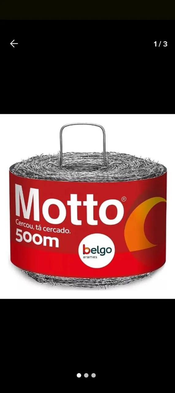 Arame Farpado Motto Belgo 500m - Segurança e Qualidade
