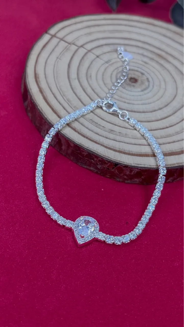 Pulseira de prata 925 riviera cravejada