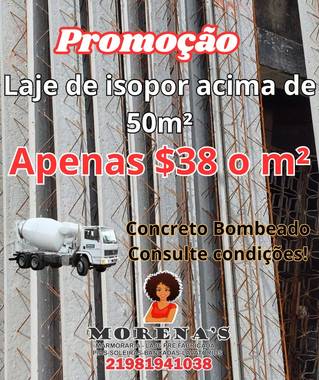 Laje de Isopor - + 50m² - Apenas $38 o m² *