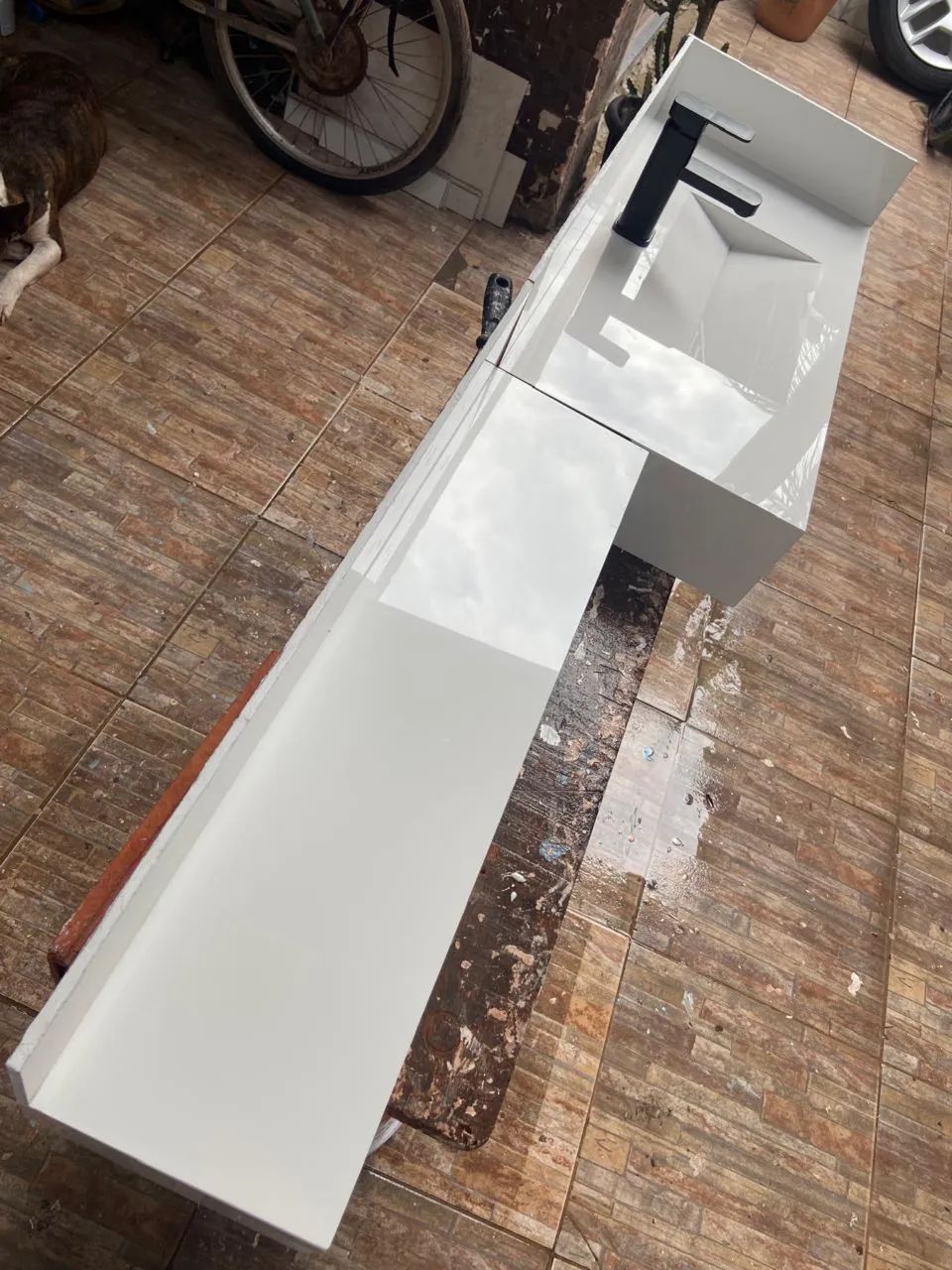 Pia de banheiro em porcelanato - Foto 4