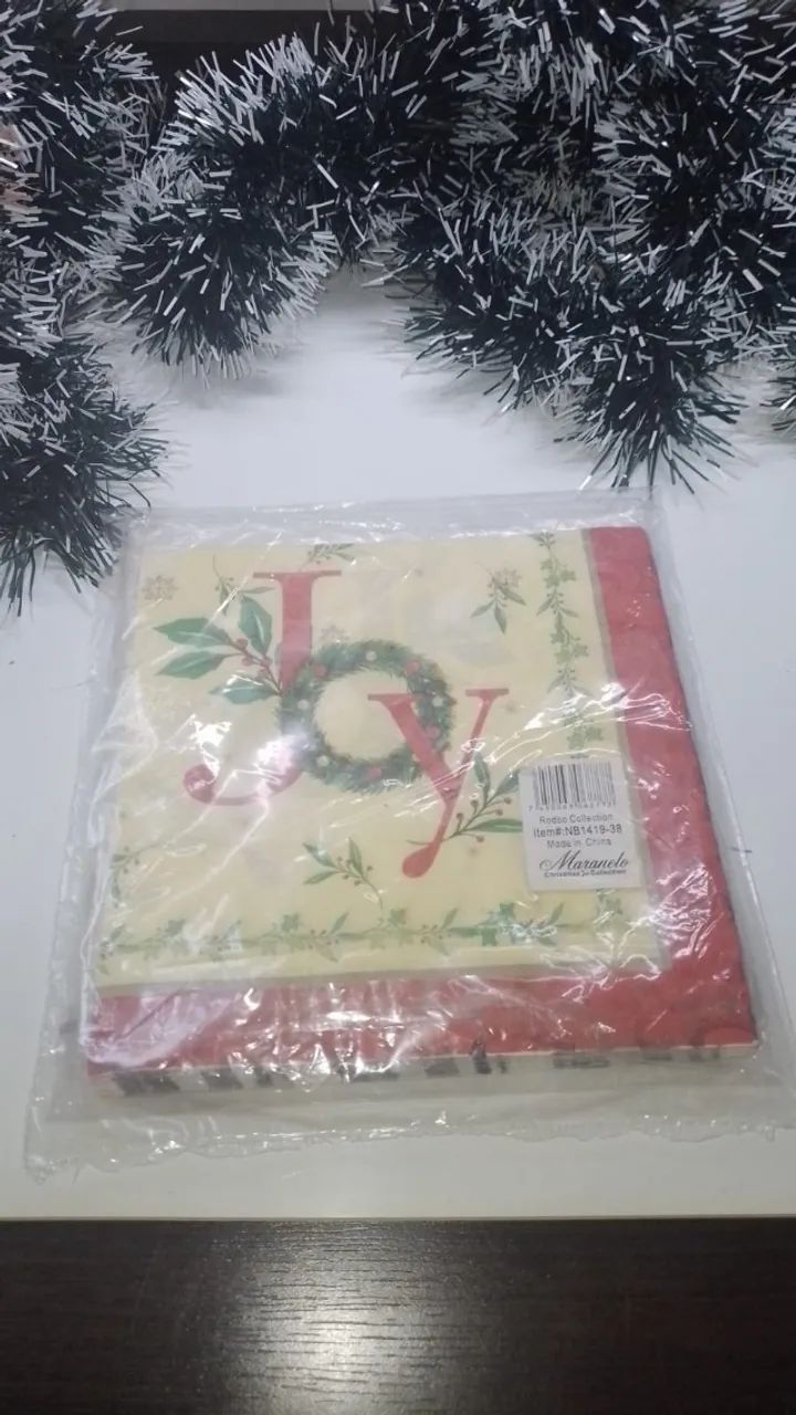  Guardanapos natalinos De Papel Folha Dupla- pct com 15 unidades- PONTA DE ESTOQUE