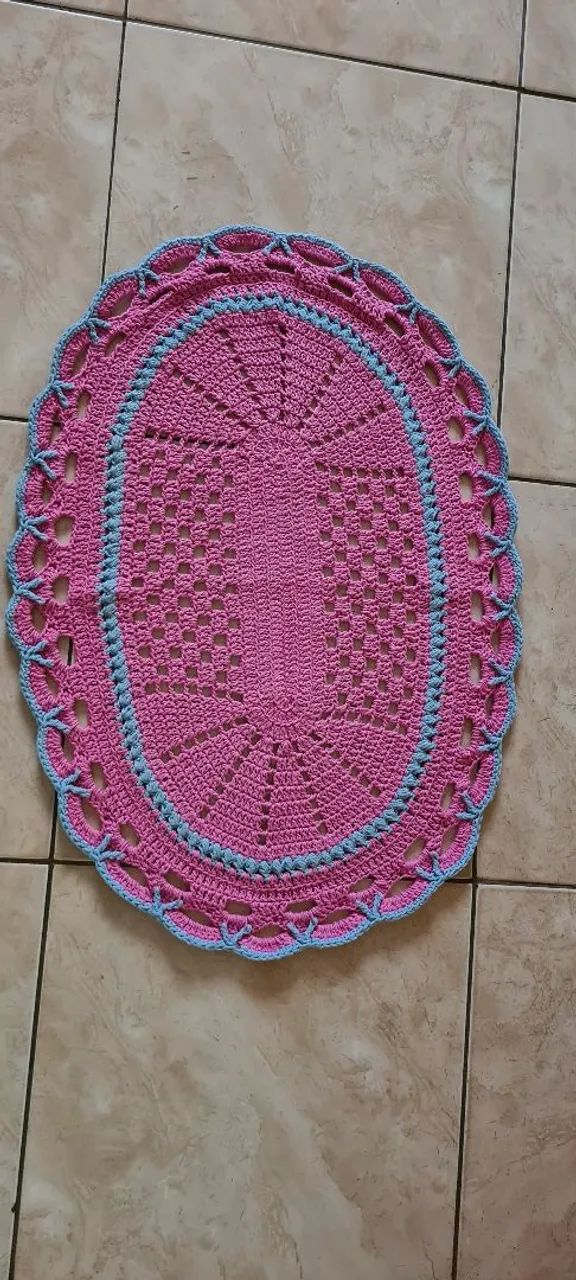 Tapete Oval Crochê  - Foto 4