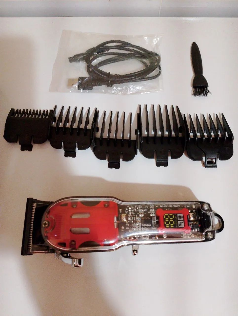 Máquina de Cortar Cabelo Profissional Sem Fio JM-200 - Foto 5