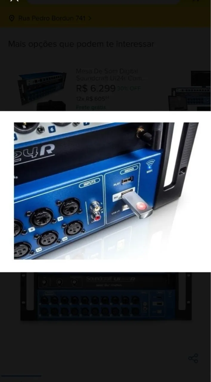 Mesa de Som Digital Soundcraft Ui24R