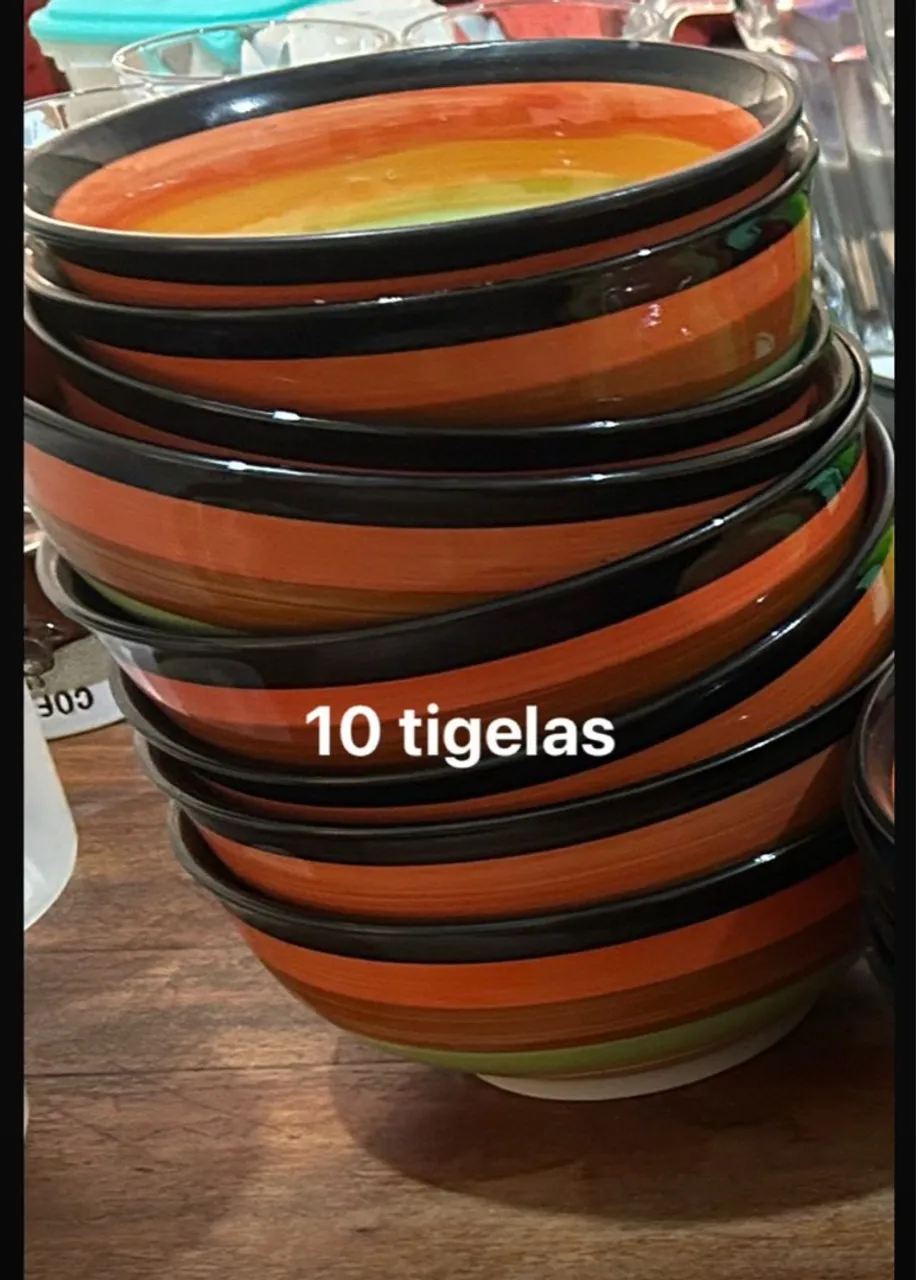 Conjunto de tigelas coloridas (10 unidades)