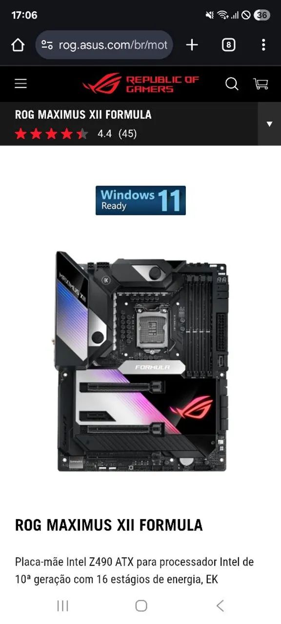 Placa-mãe ROG Maximus XII Formula