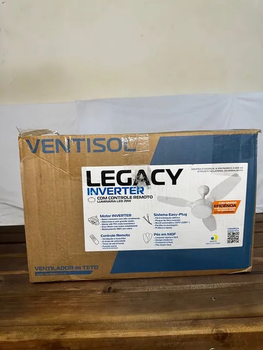 ventilador de teto ventisol 3pas com controle remoto, novo. - Foto 2