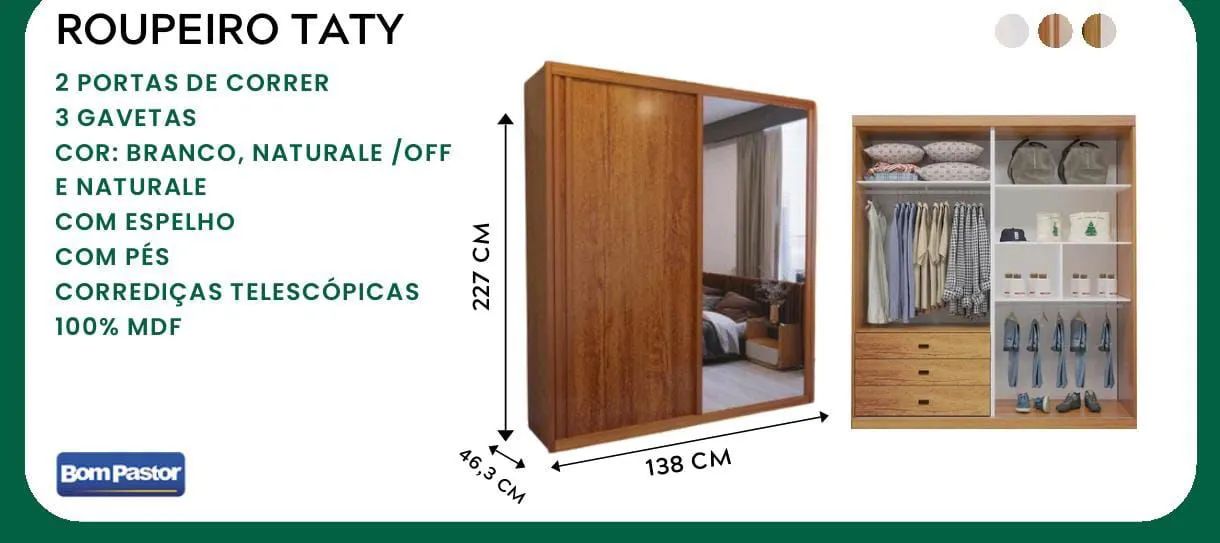 Guarda roupa 100% MDF  - Foto 3