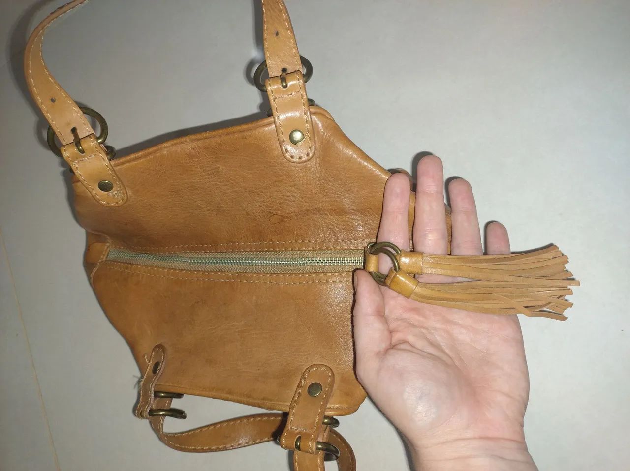 Bolsa de mão couro legítimo  - Foto 3