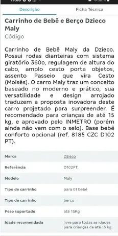 Carrinho de Bebê + Bebê Conforto Galzerano - Ótima Oportunidade! - Foto 5