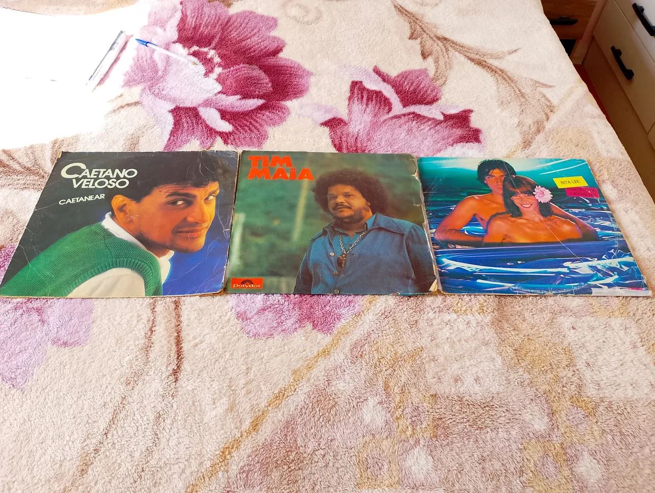 LPs Caetano Veloso, Tim Maia, Rita Lee e Geraldo Vandré.