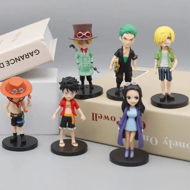 Bonecos Coleção One Piece Luffy Zoro Sabo Ace 6pcs - Foto 5