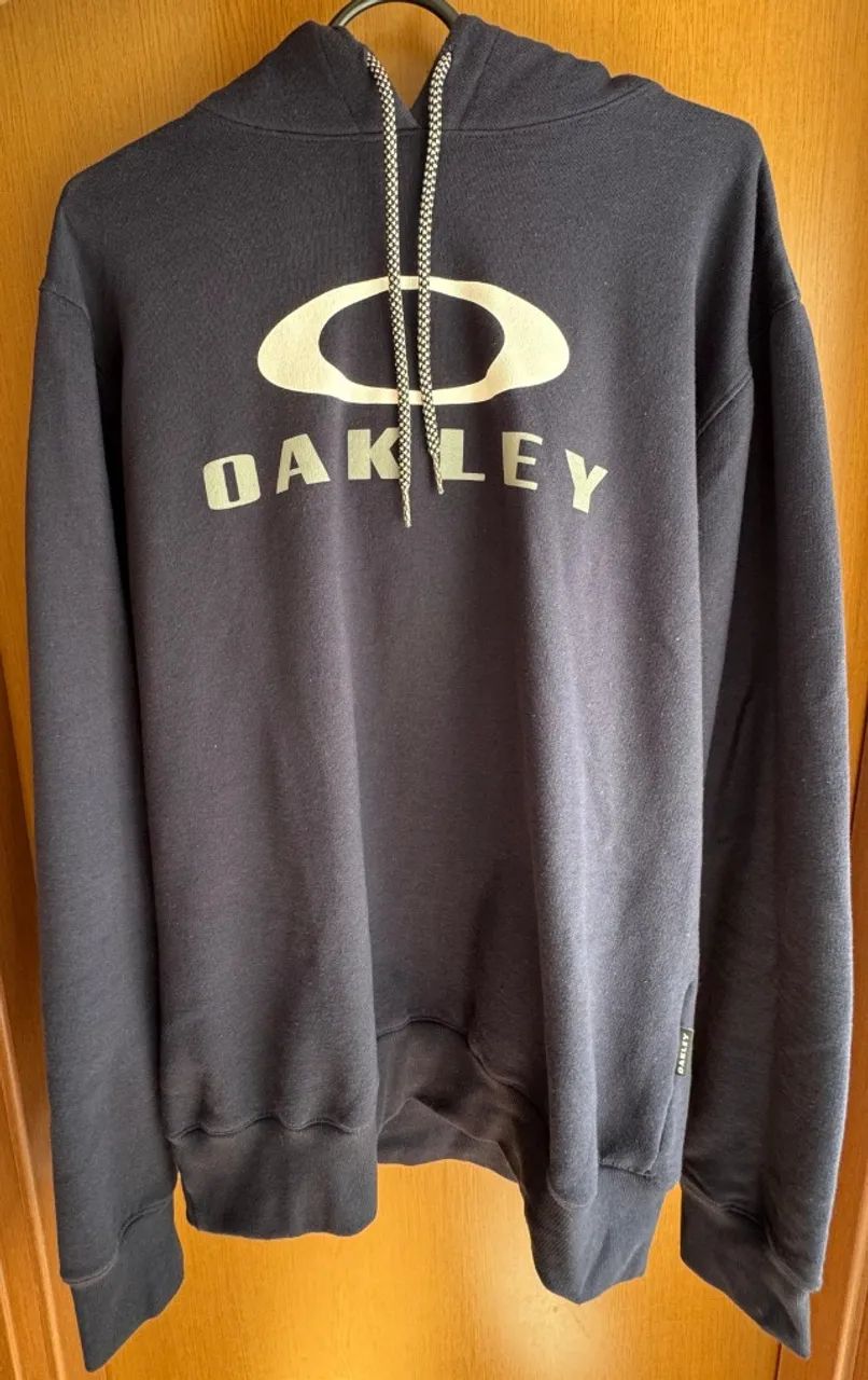 Blusão de Moletom com Capuz Oakley Dual Pullover - Masculino - Tamanho M - Azul Escuro