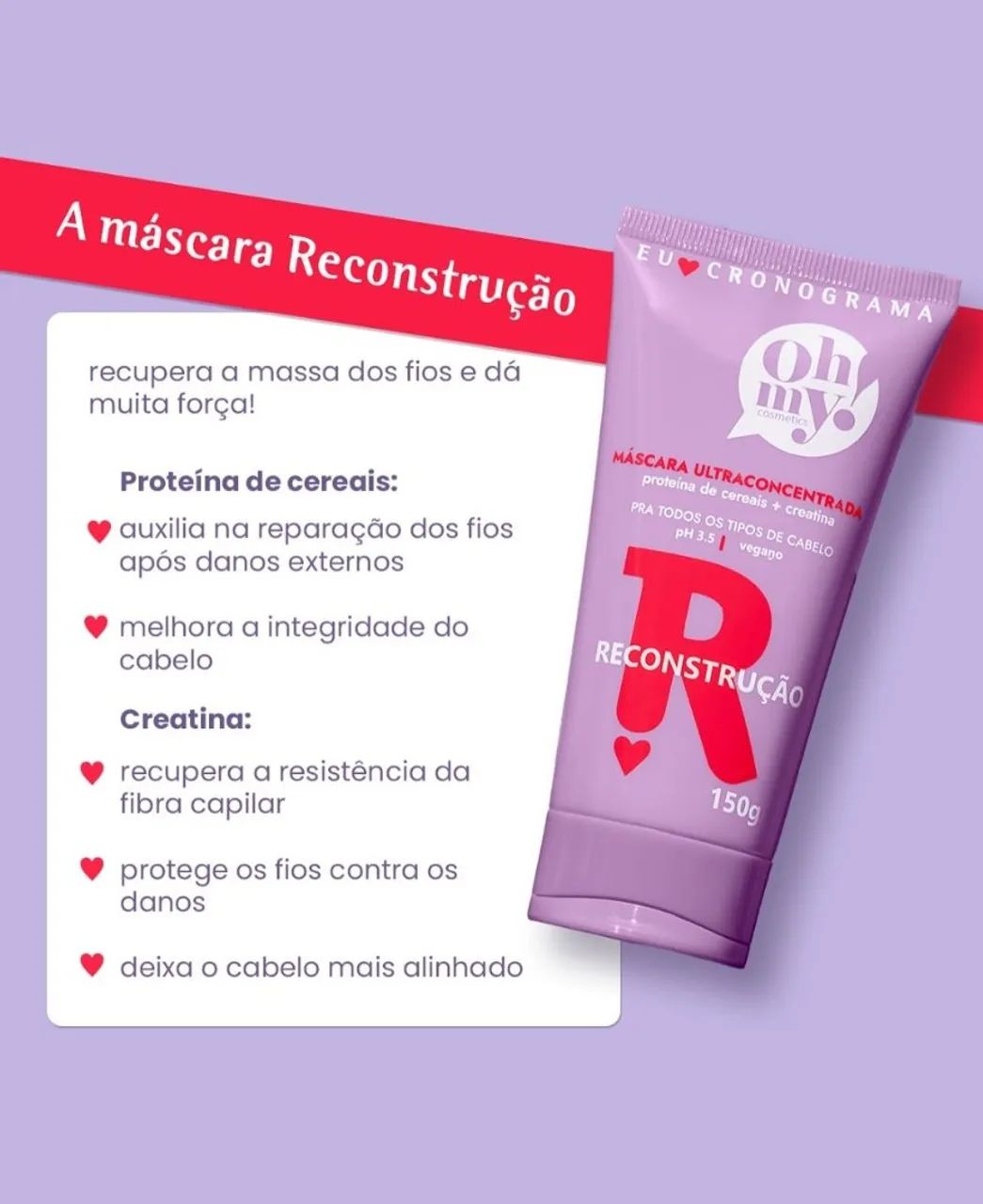 Cronograma Capilar Oh My - Três Máscaras para Cabelos Perfeitos - Foto 2