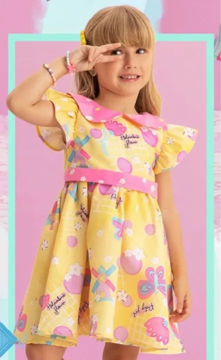 Vestido Malagah TAM 1 e 8 anos