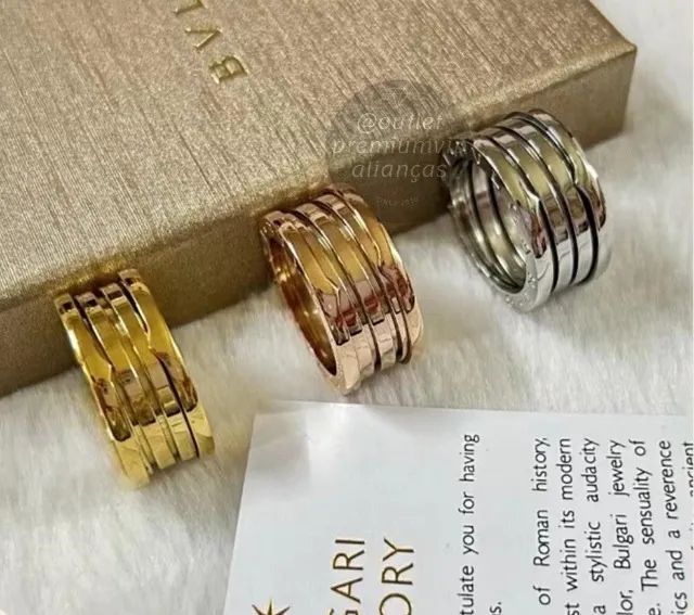 Anel aliança bvlgari de molas unidade