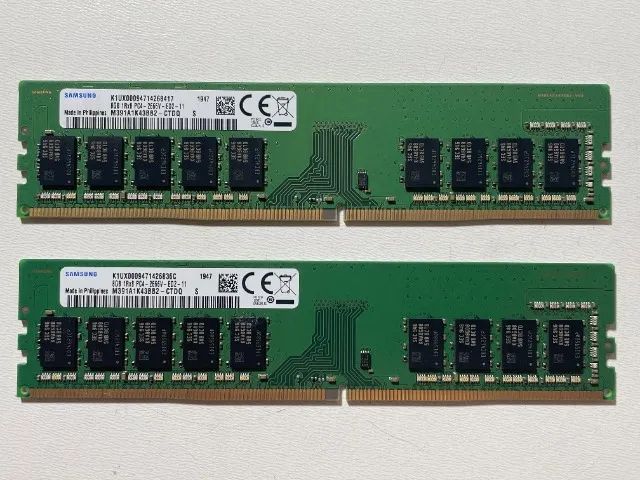 Memorias 16GB (2x 8GB) DDR4 2666 com Ecc - Samsung