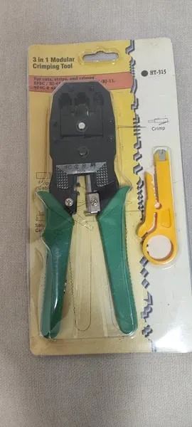 Alicate Crimpar Cabo De Rede Crimpador Desencapar Rj45 + 100 conectores RJ45 Cat.e - Foto 5