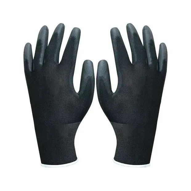 Luva Nylon + PU Preta varios tamanhos