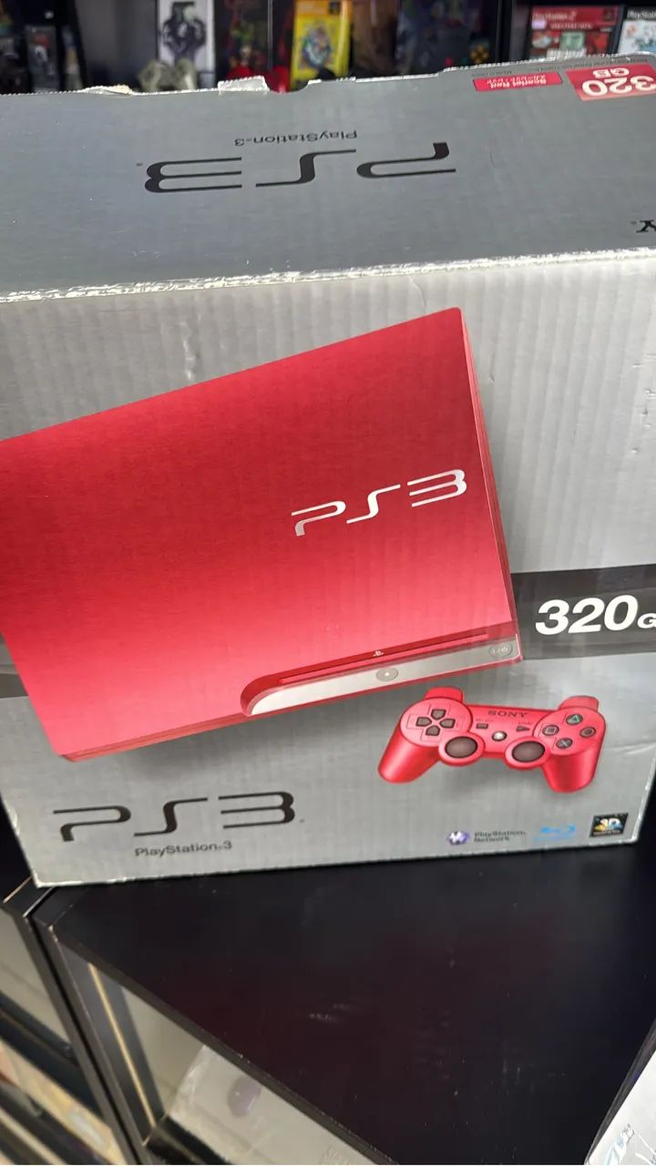 PlayStation 3 vermelho completo