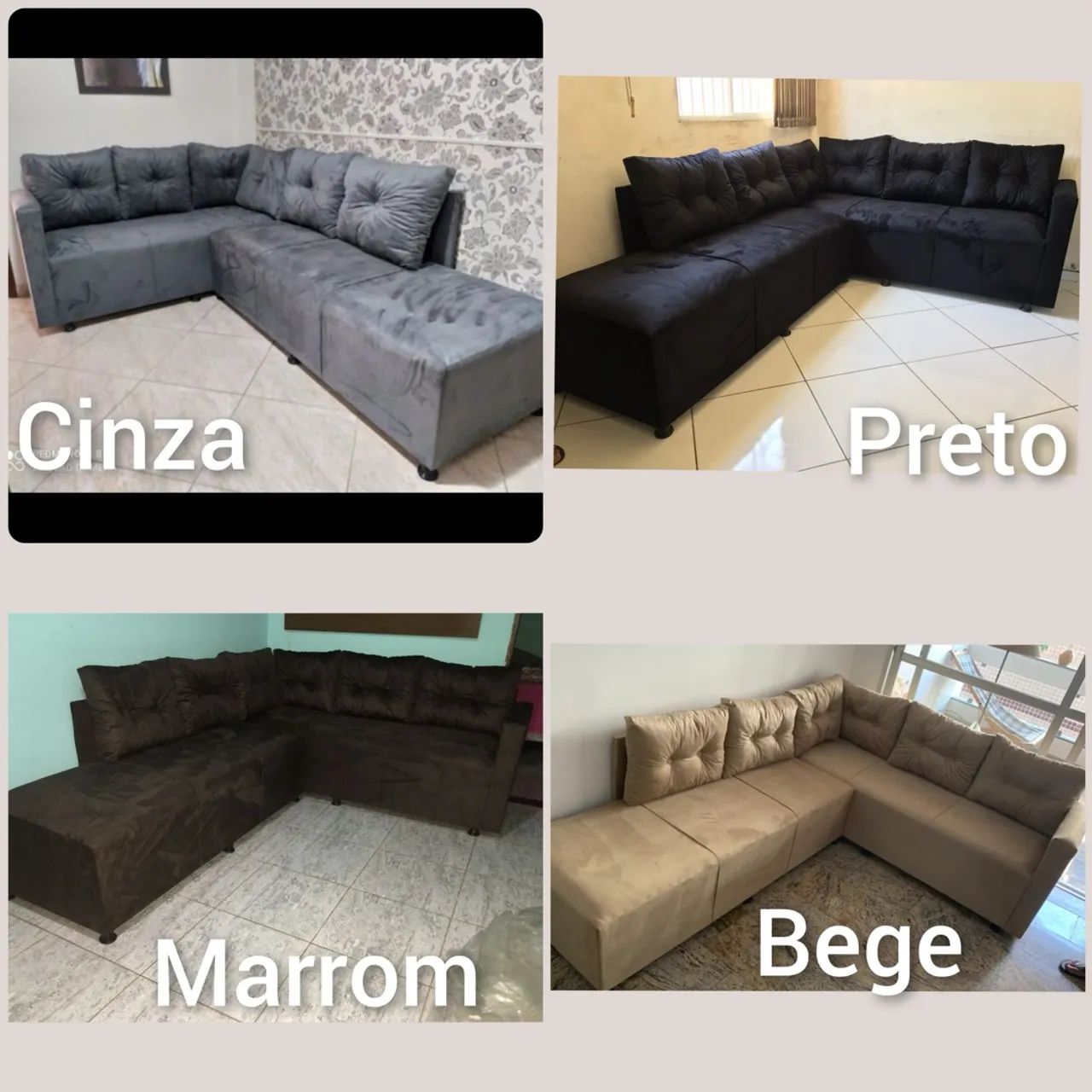 Sofá de canto design moderno em várias cores pague na entrega - Foto 5