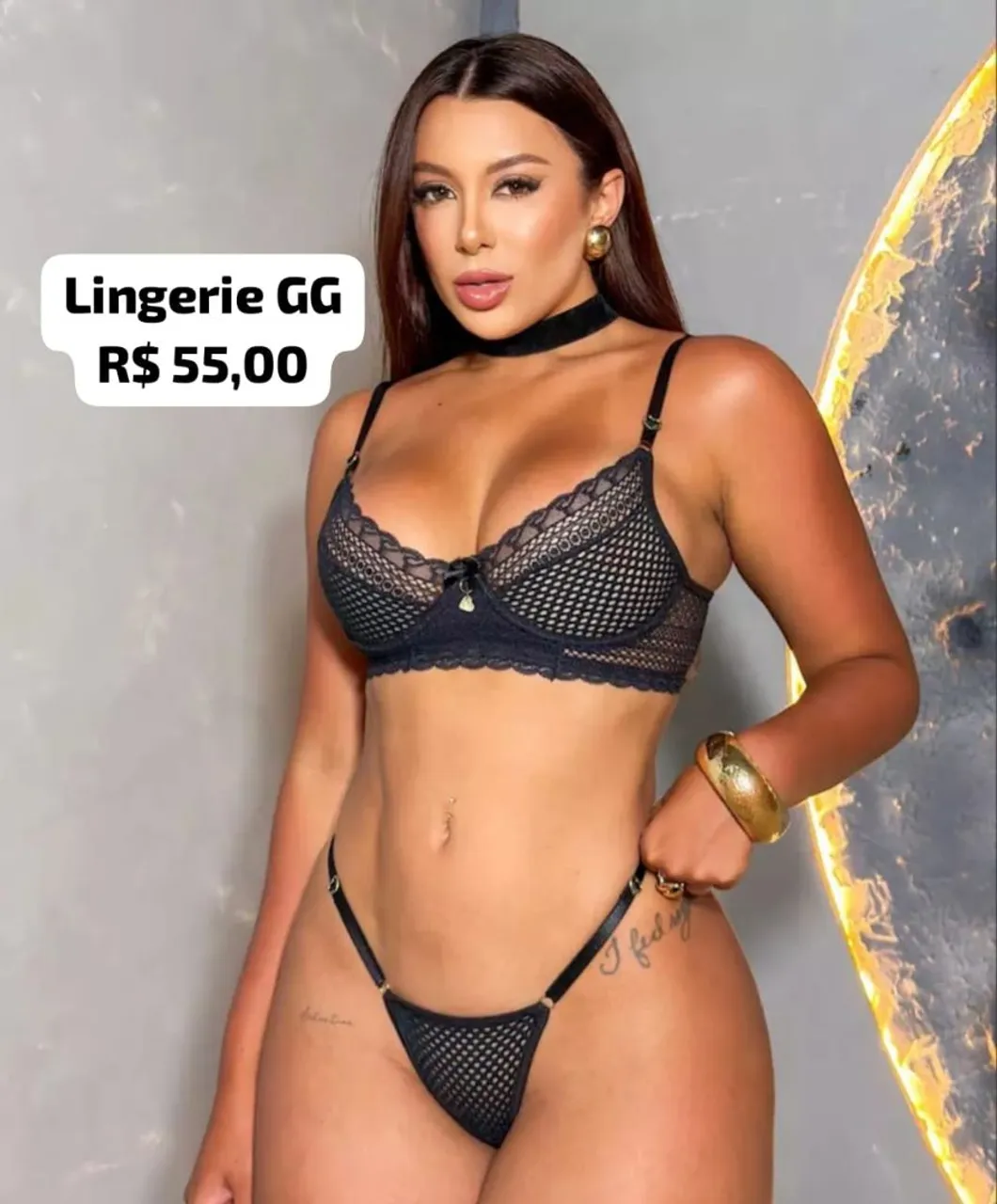 Lingerie GG Preta - Elegância e Conforto