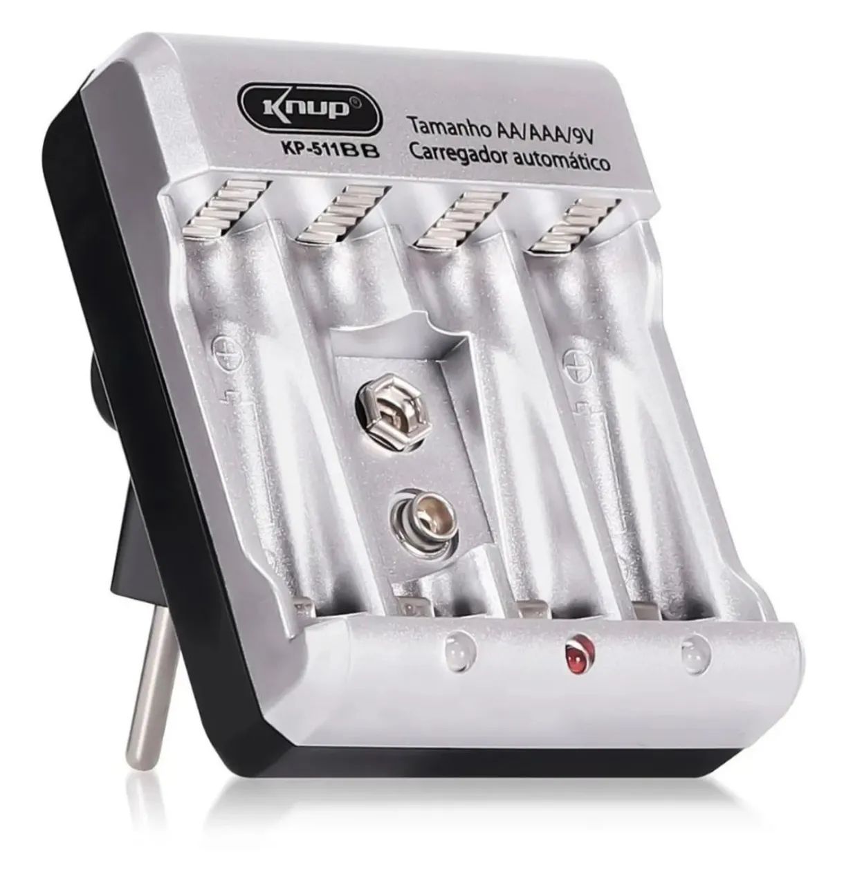 Carregador de Pilhas AA/AAA/9V Knup KP-511BB - Foto 3