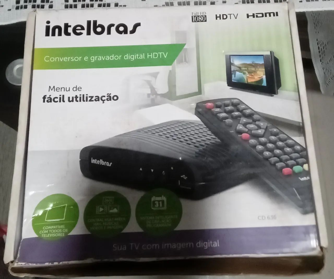 Conversor e gravador digital HDTV Intelbras CD 636