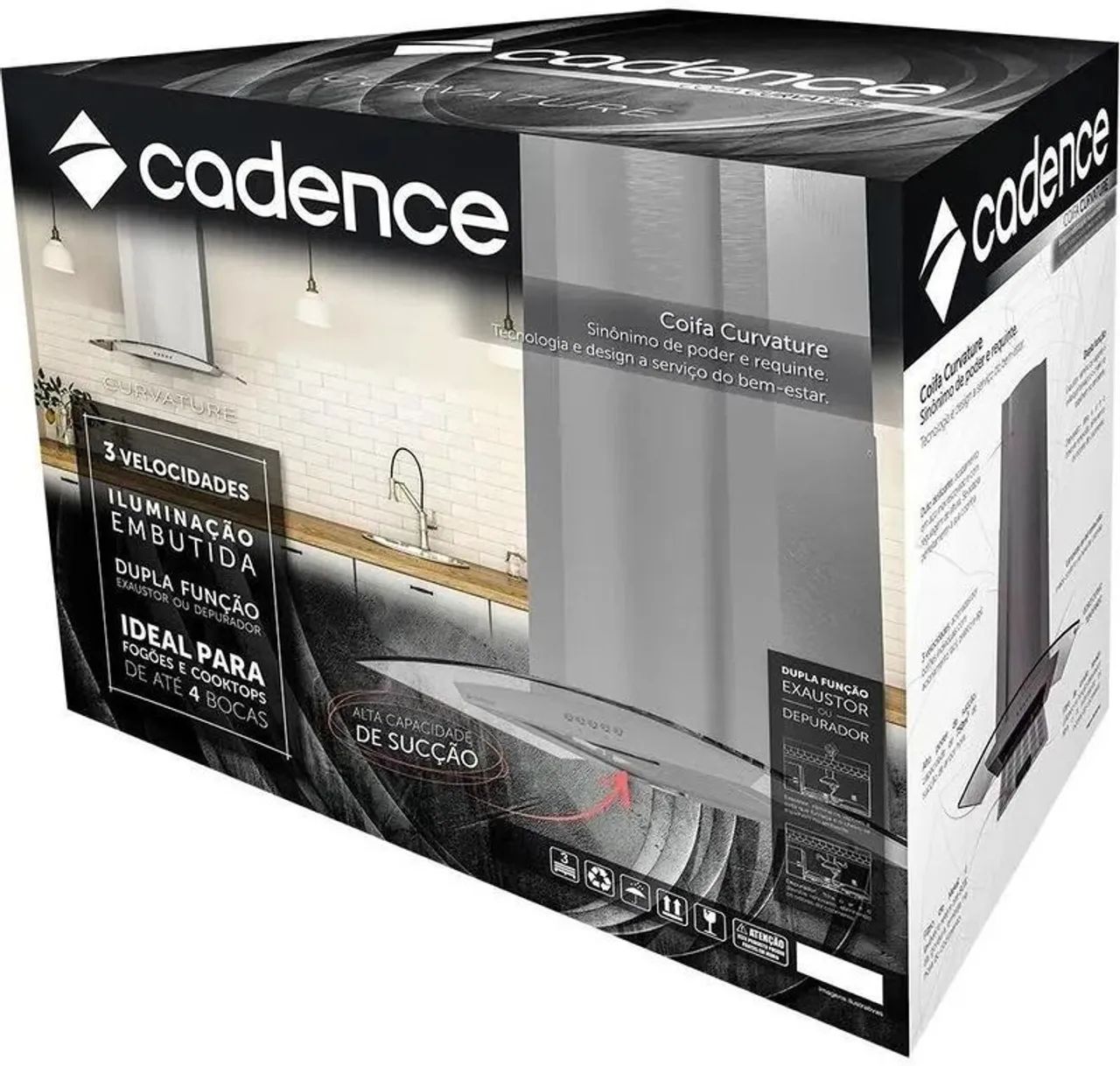 Coifa da parede cadence cfa361 nova
