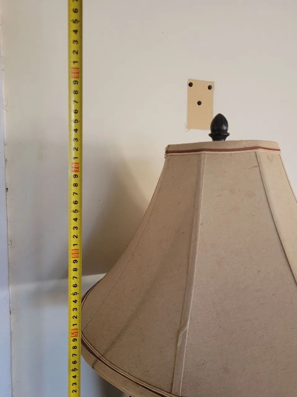 Abajur de mesa com cúpula de tecido - Foto 5