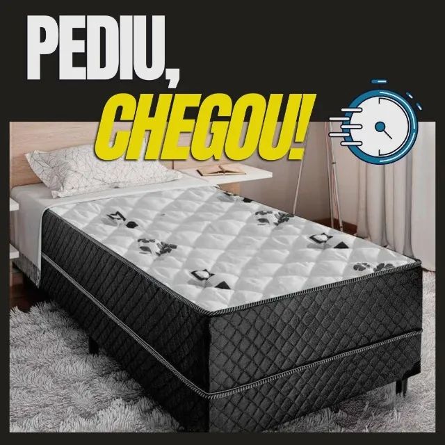 CAMA BOX SOLTEIRO - PRONTA ENTREGA - EMBALADO