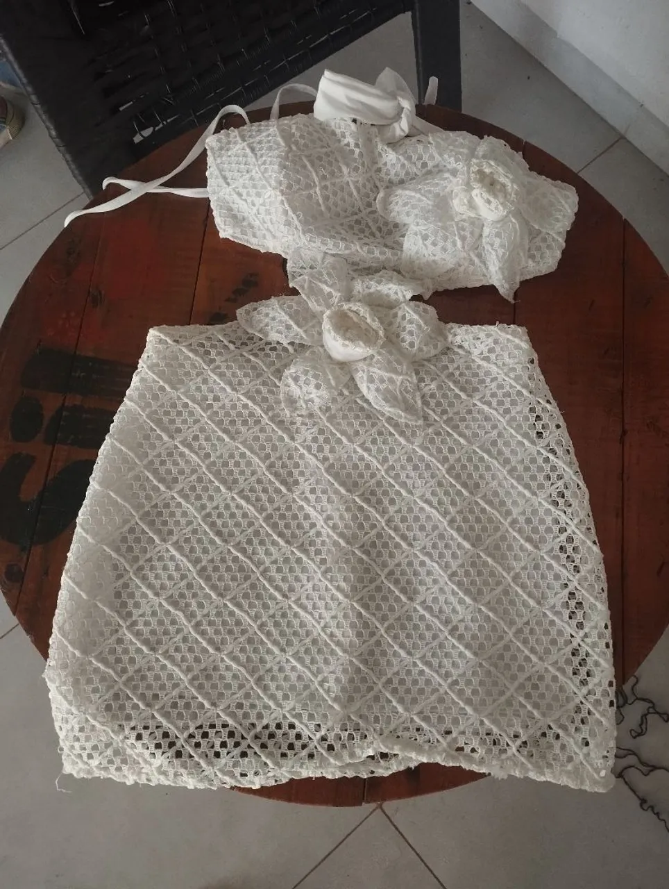 Vestido de renda branco
